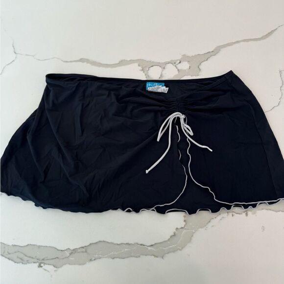 Profile, black, swim skirt, cover-up, black size medium - Picture 1 of 4